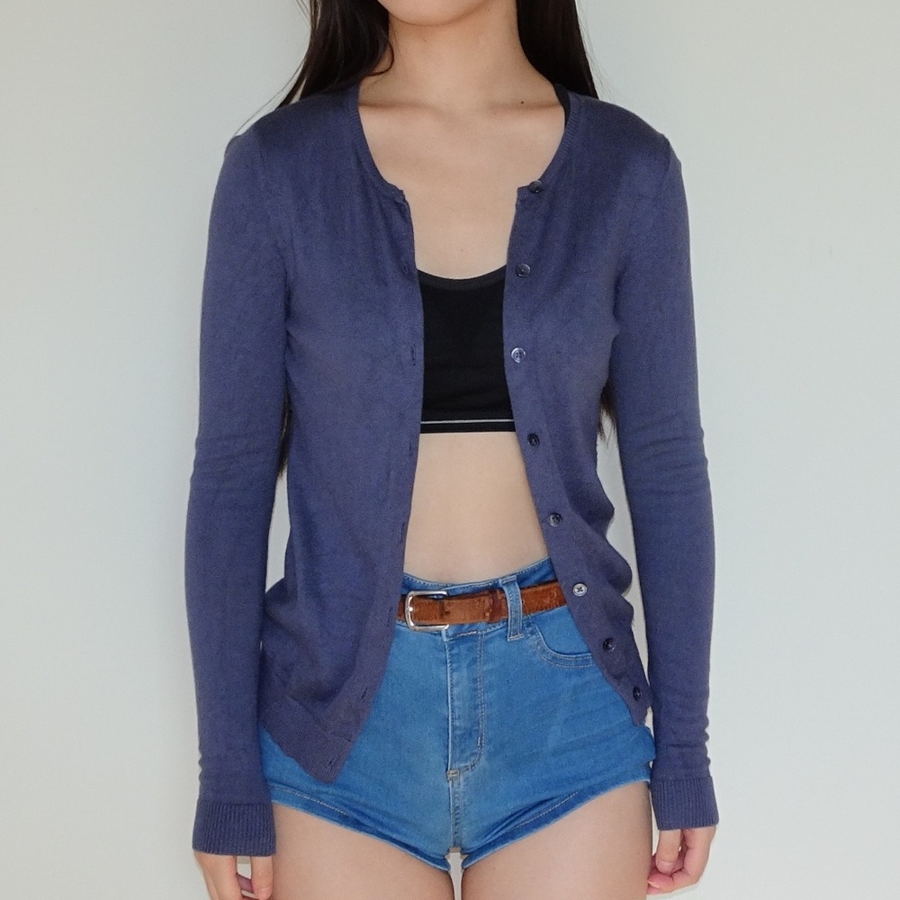 Ann Taylor SILK/CASHMERE Cardigan With Buttons